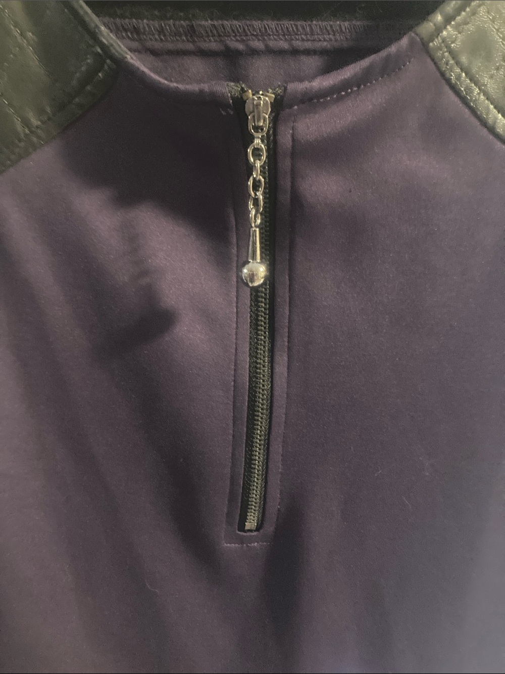 Kessley Purple & Black Long-Sleeve Bodycon Dress